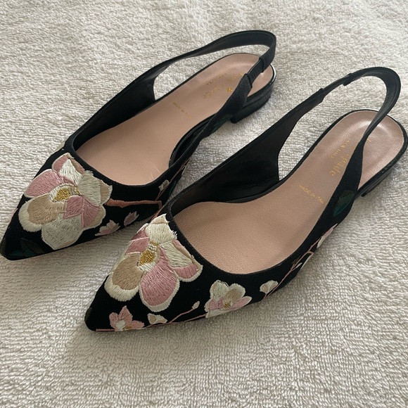 kate spade Shoes - Kate Spade Barnie Embroidered Slingbacks